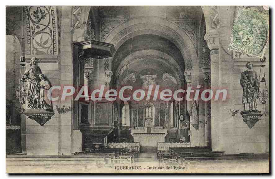 CPA Iguerande intérieur de l'église
