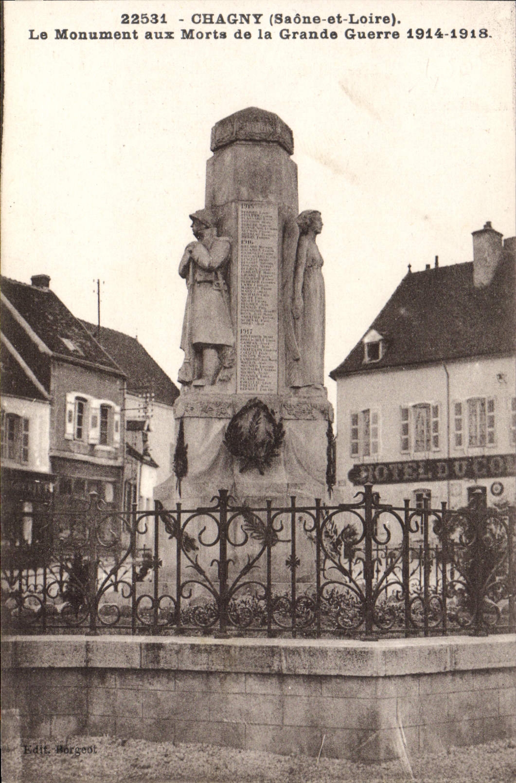 Chagny (Saône-et-Loire) — Monument aux Morts de la Grande Guerre 1914-1918 — Edit. Morgéot