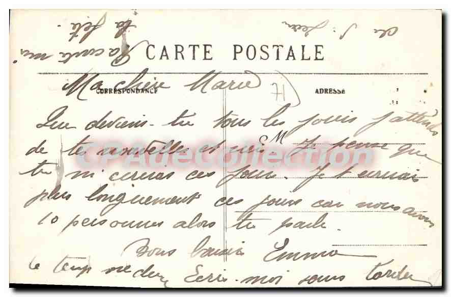 CPA Charolles Parc De La Sous Preteciure — Rückseite