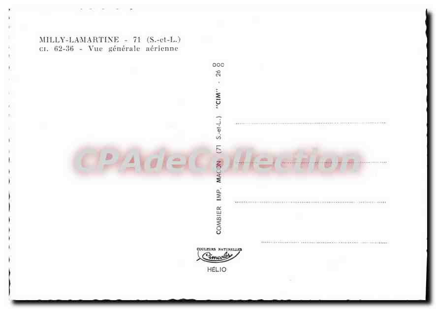 Milly-Lamartine — vue générale aérienne — IMP. COMBIBIER 'CIM' (71 S.-et-L.) — Reverso