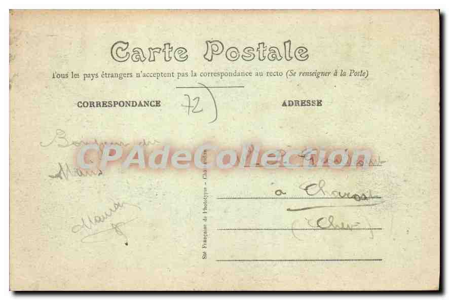CPA Le Mans Cathedrale Tunnel Et Pont En X — Rückseite