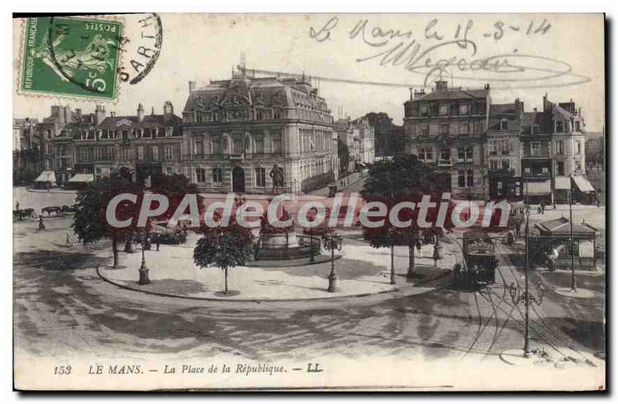 CPA Le Mans La Place De La Republique
