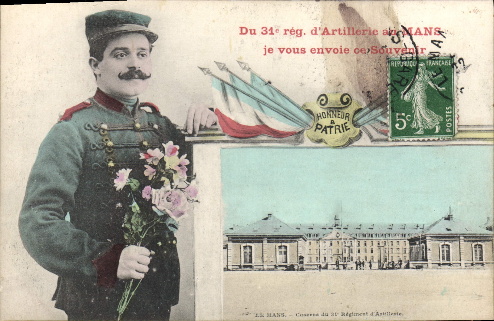 CPA Le Mans 31ème régiment d'artillerie