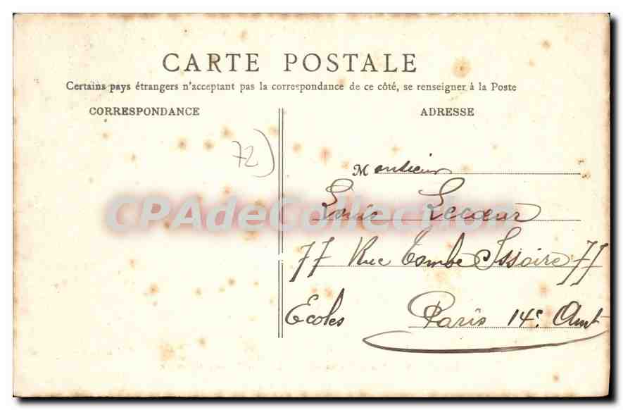 CPA Le Mans Place Des Jacobins Le Marché Aux Chevaux — Rückseite
