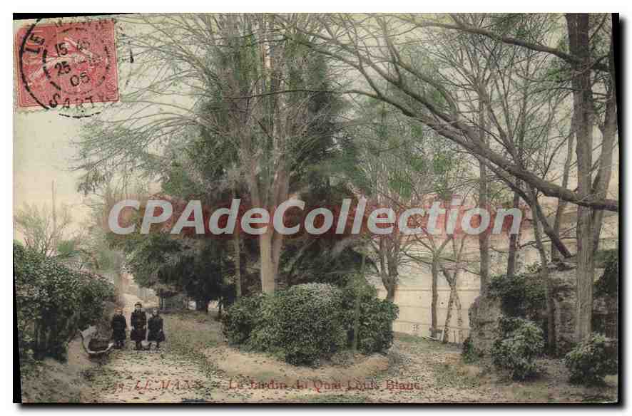 CPA Le Mans jardin du quai Louis Blanc