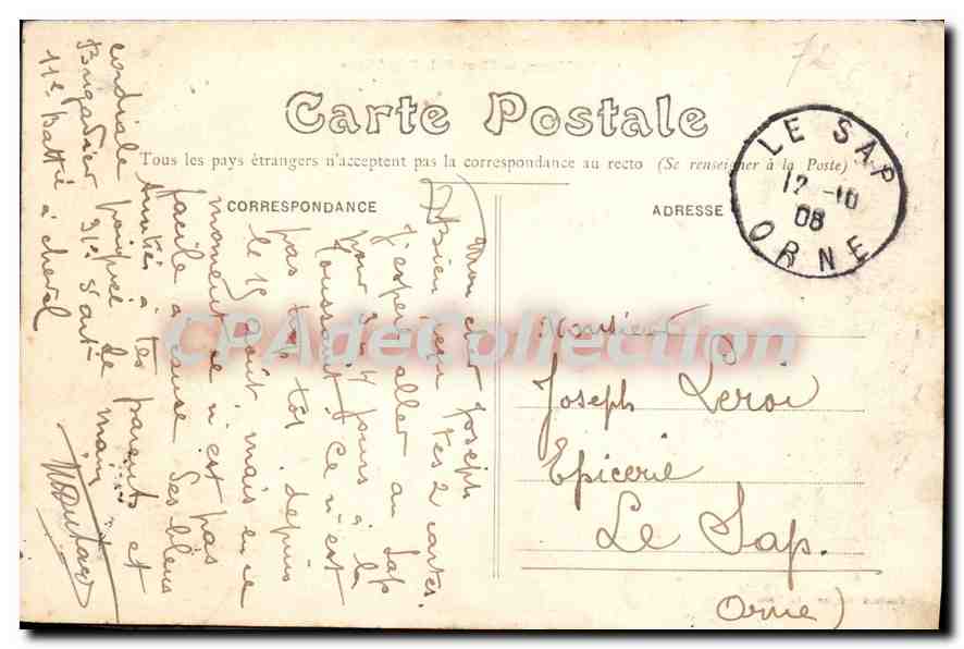CPA Le Mans Place De La Republique — Rückseite