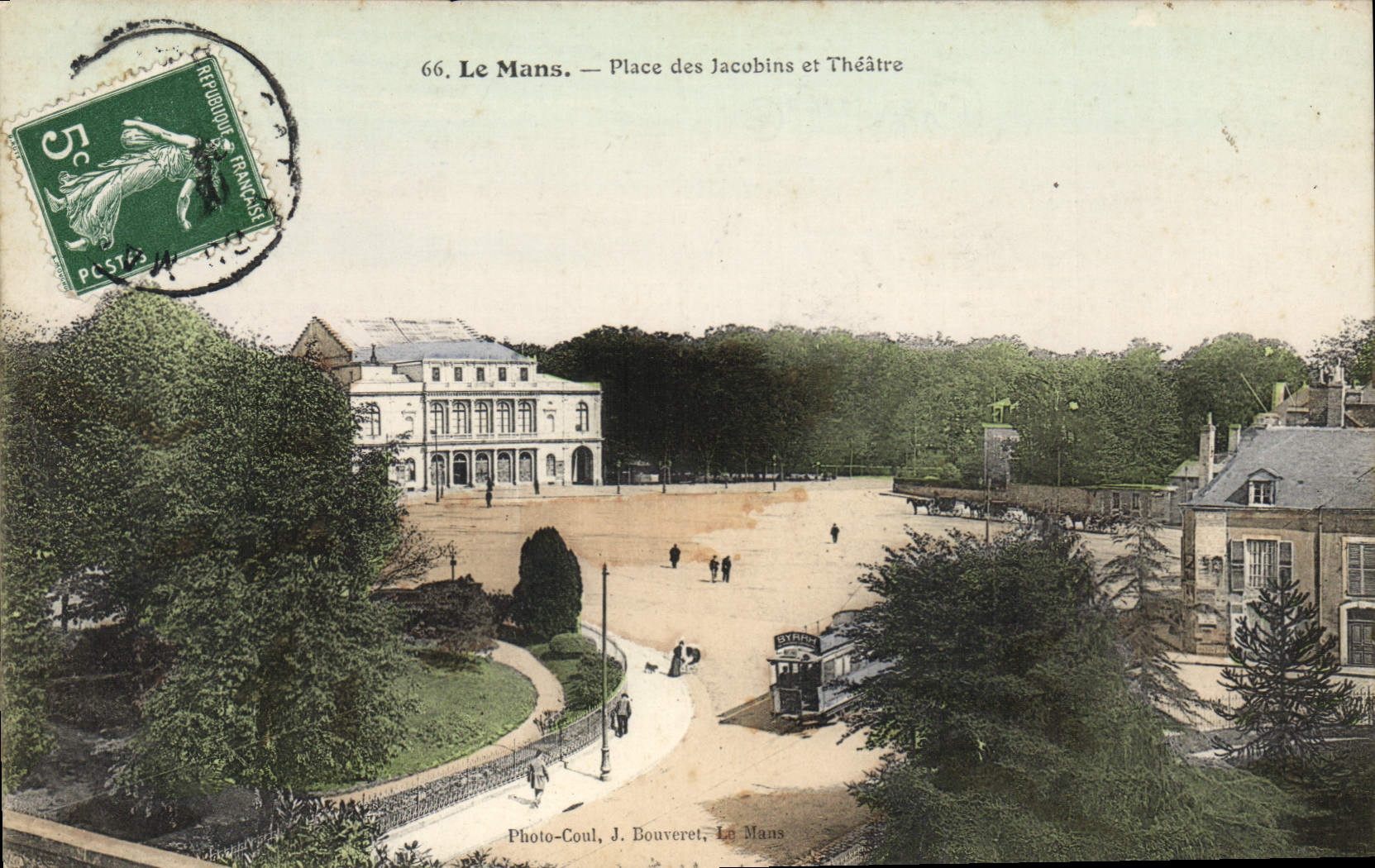 Le Mans — Place des Jacobins et Théâtre — Photo-Coul, J. Bouveret, La Mans