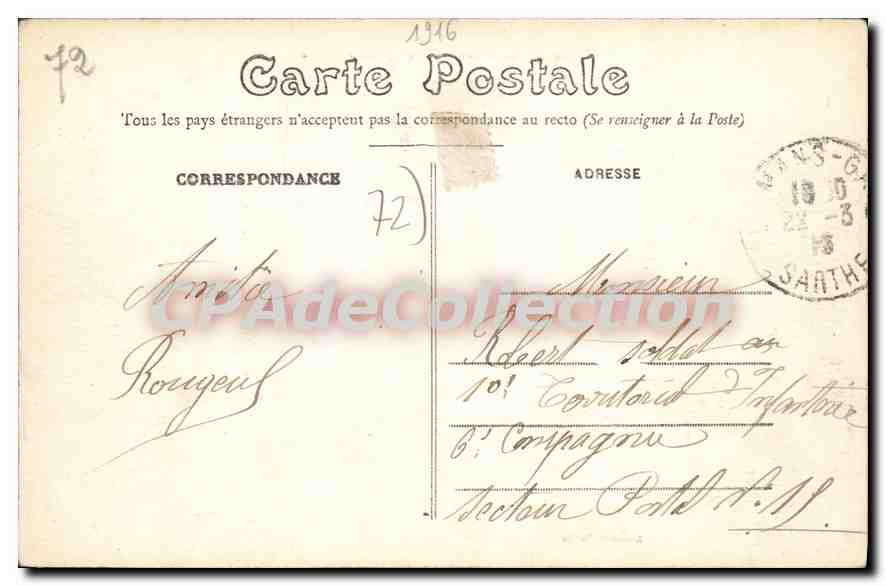 CPA Le Mans Pont En X Et Quartier du pré — Rückseite