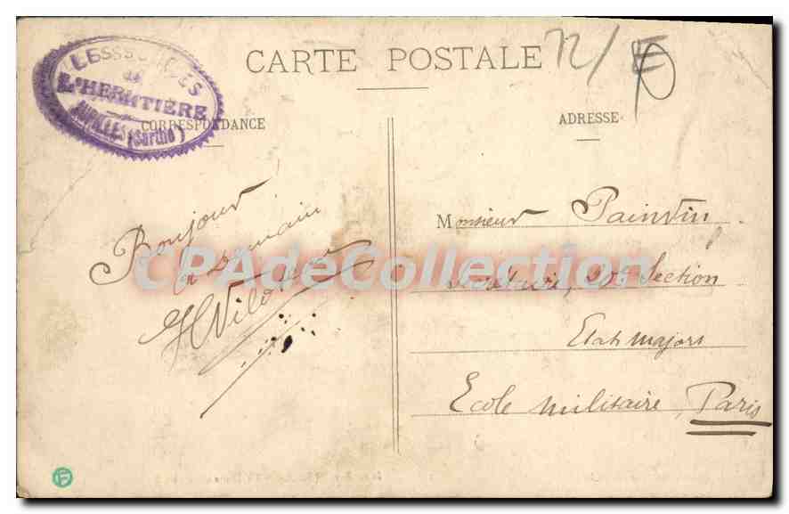 CPA Foret De Berce Le Dimanche Aux Sources — Rückseite