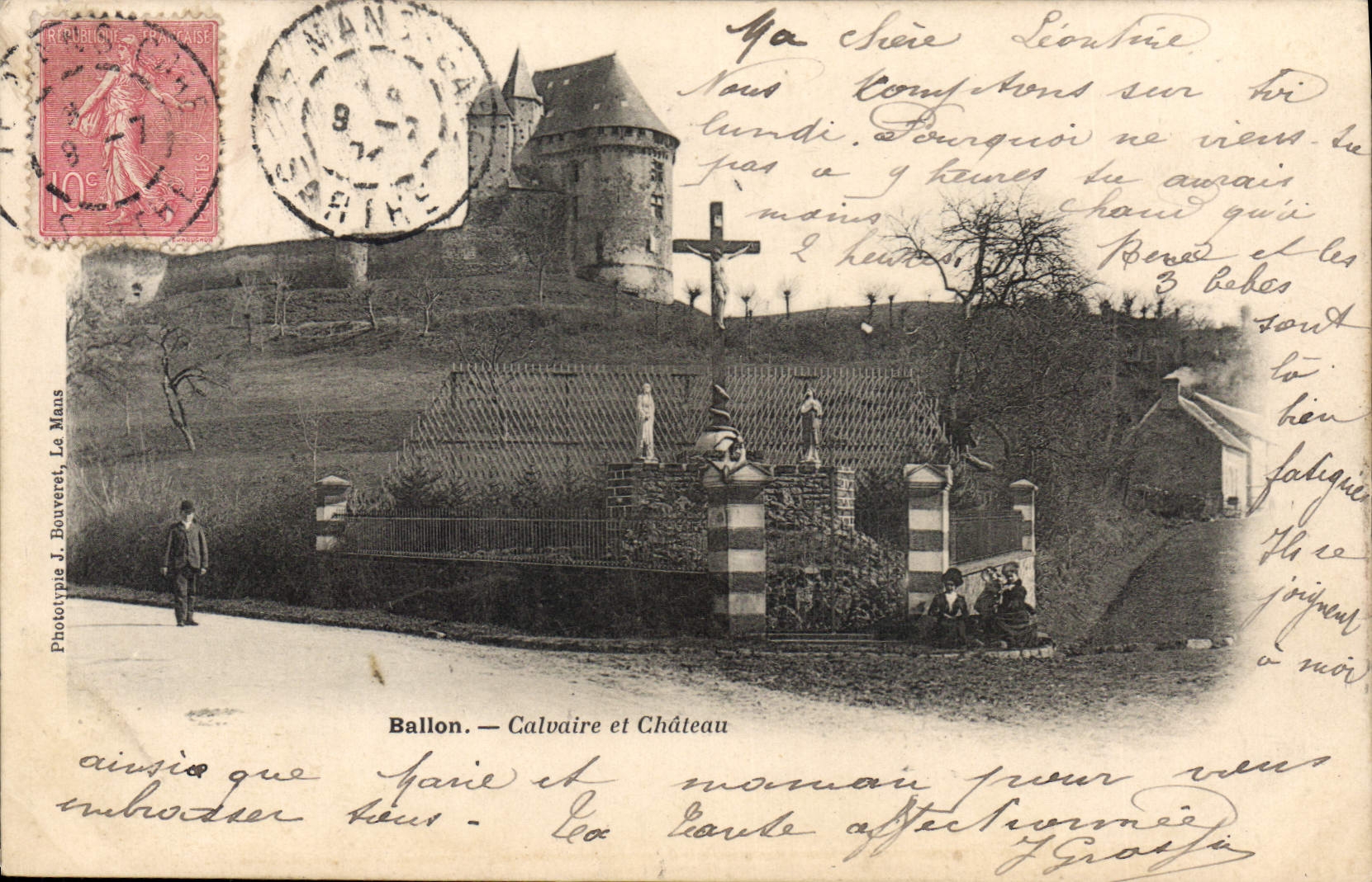 Ballon — Calvaire et Château — Phototype J. Bouveret, Le Mans