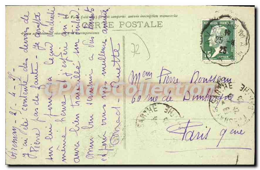 CPA Fresnay Sur Sarthe Vue Partielle — Rückseite