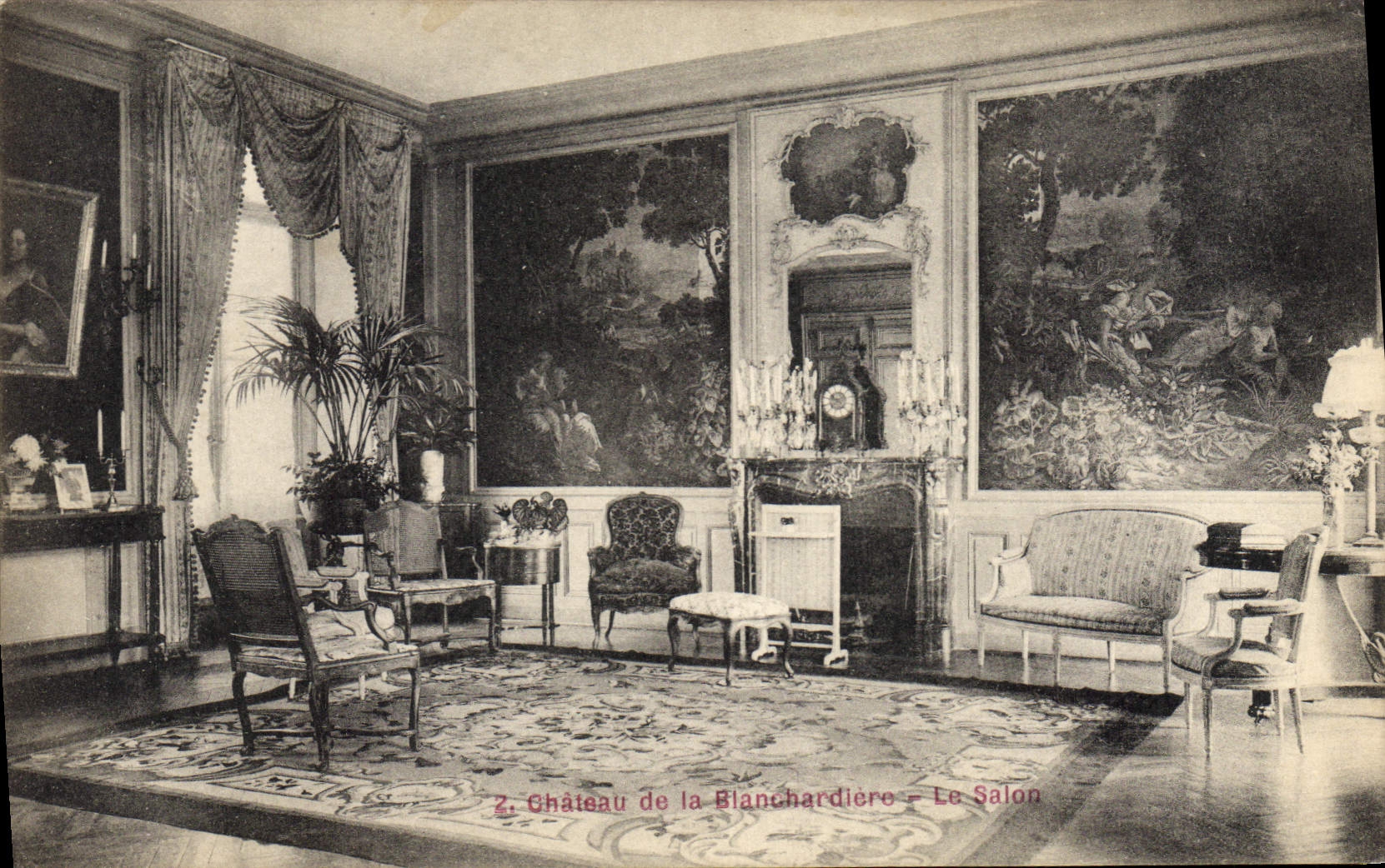 Château de la Blanchardière — Le Salon — Éditeur : A. Rite