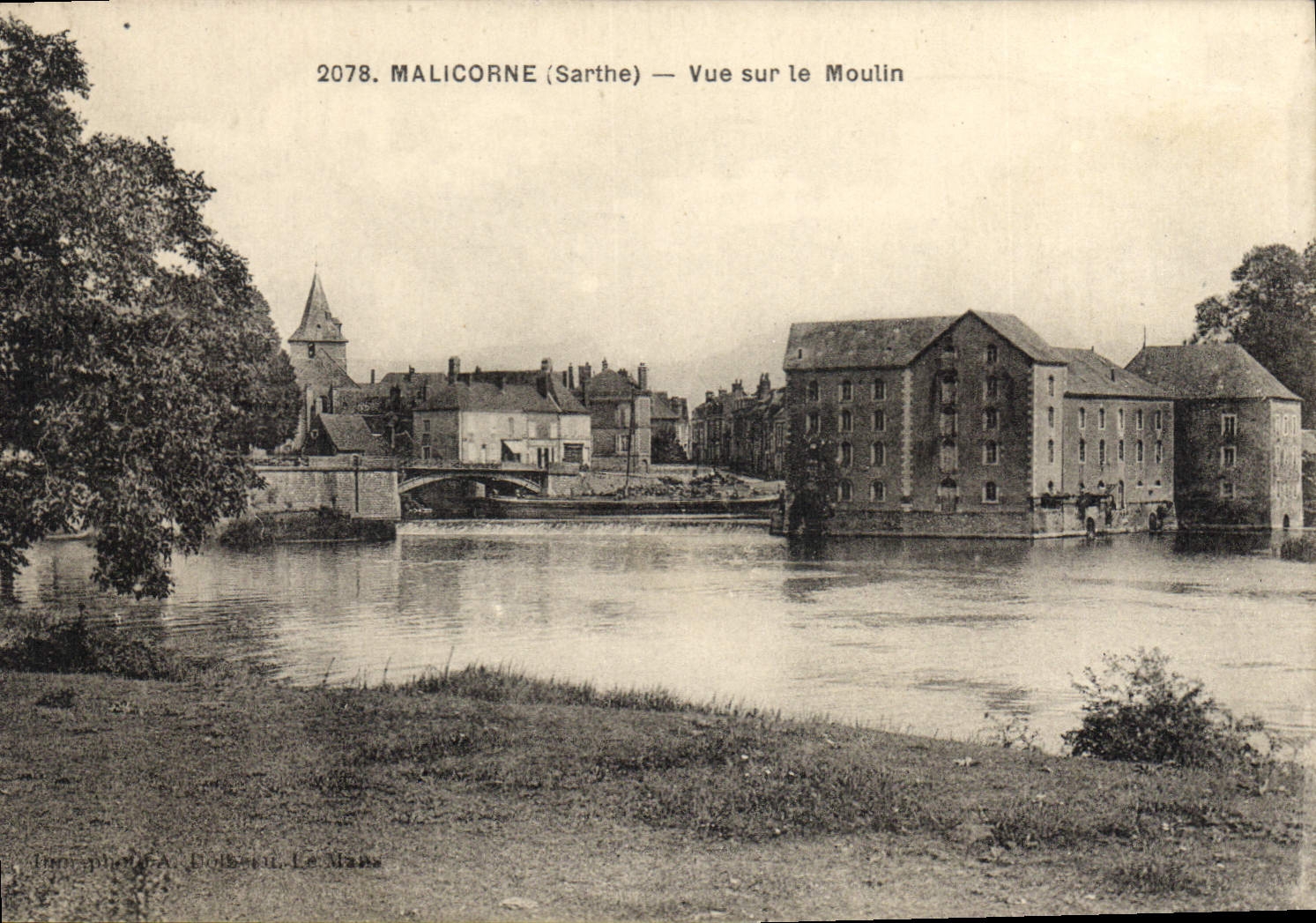 CPA Malicorne Vue Sur Le Moulin
