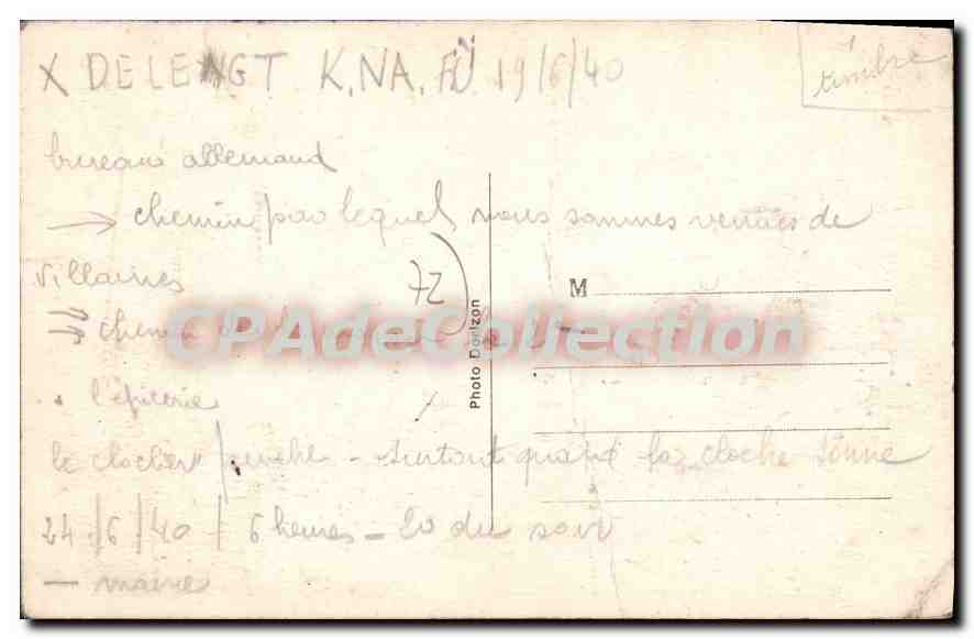 CPA Saint Maixent Rue Principale — Verso