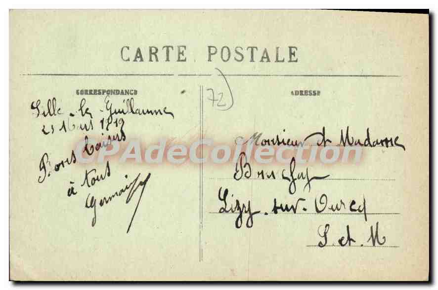 CPA Sille Le Guillaume Vue Generale — Rückseite