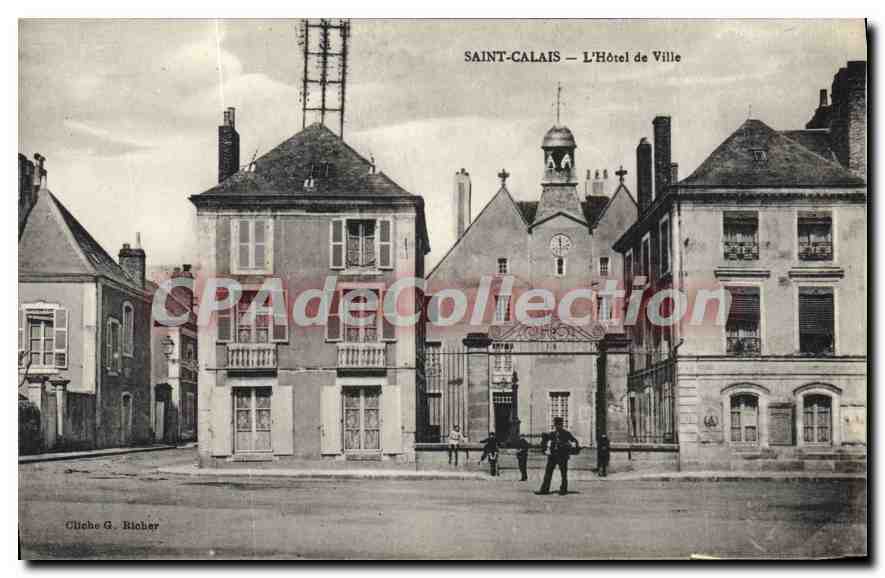 CPA Saint Calais L'Hotel De Ville