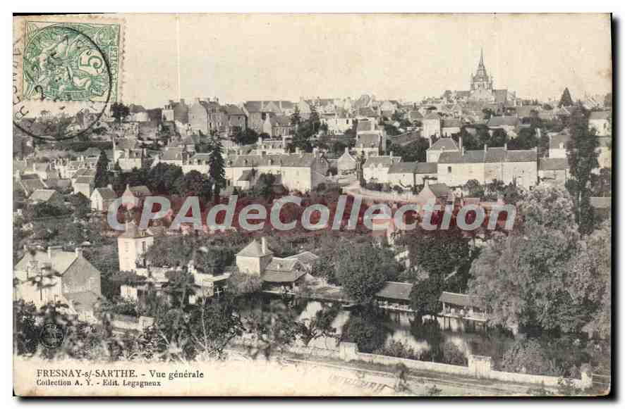 CPA Fresnay Sur Sarthe Vue Generale