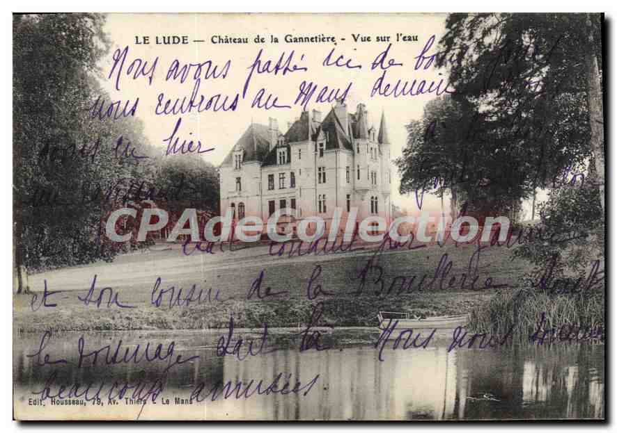 CPA Le Lude Chateau De La Gannetiere Vue Sur I'Eau
