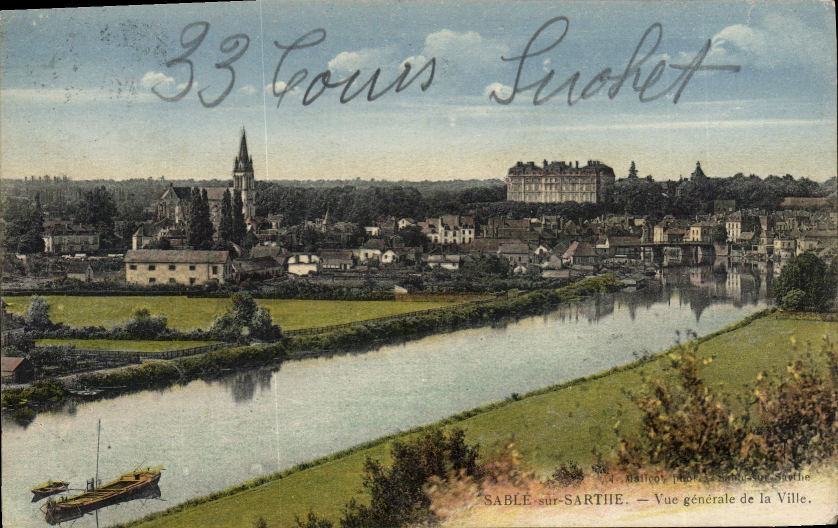 CPA Sable Sur Sarthe Vue Generale De La Ville