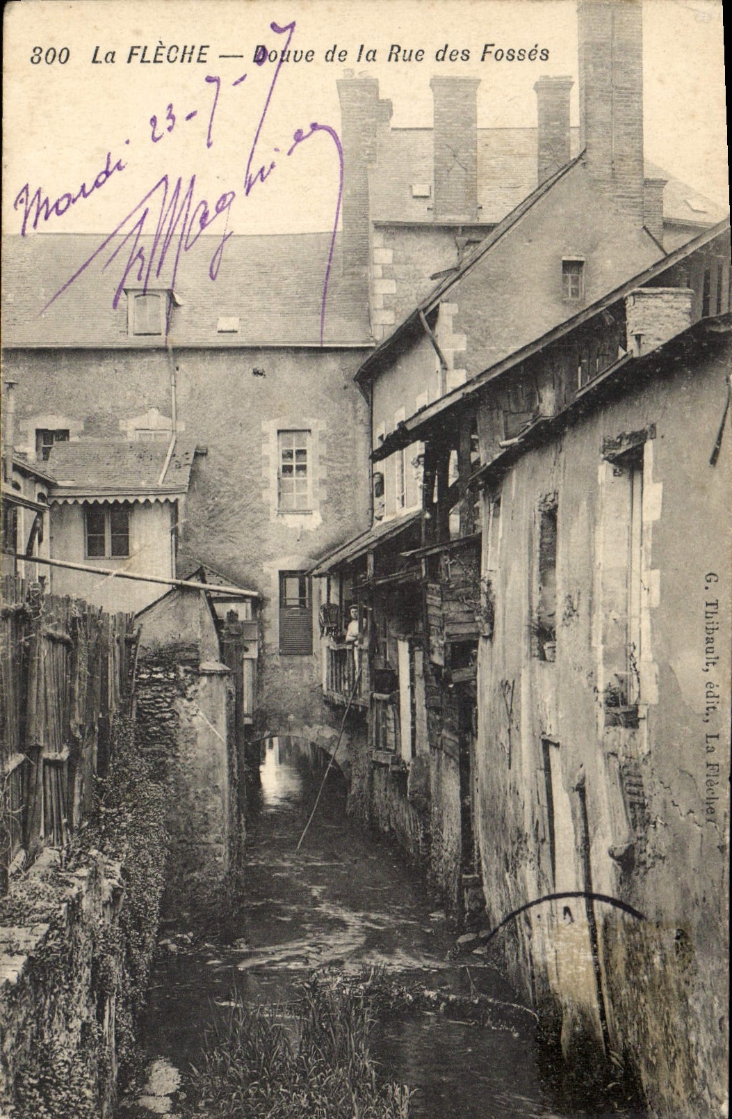 CPA La Fleche Douve De La Rue Des Fosses