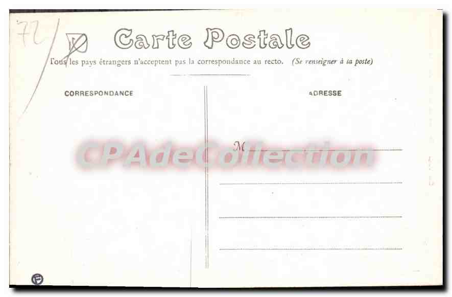 CPA Sarthe Chateau De Bonnetable Le Pont Levis — Rückseite