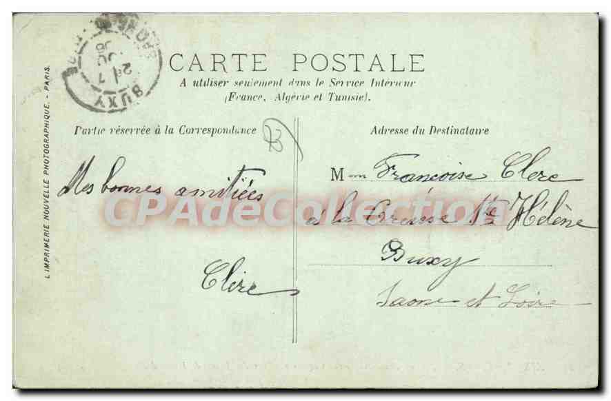 CPA Aix Les Bains station climatérique Des Corbieres — Rückseite