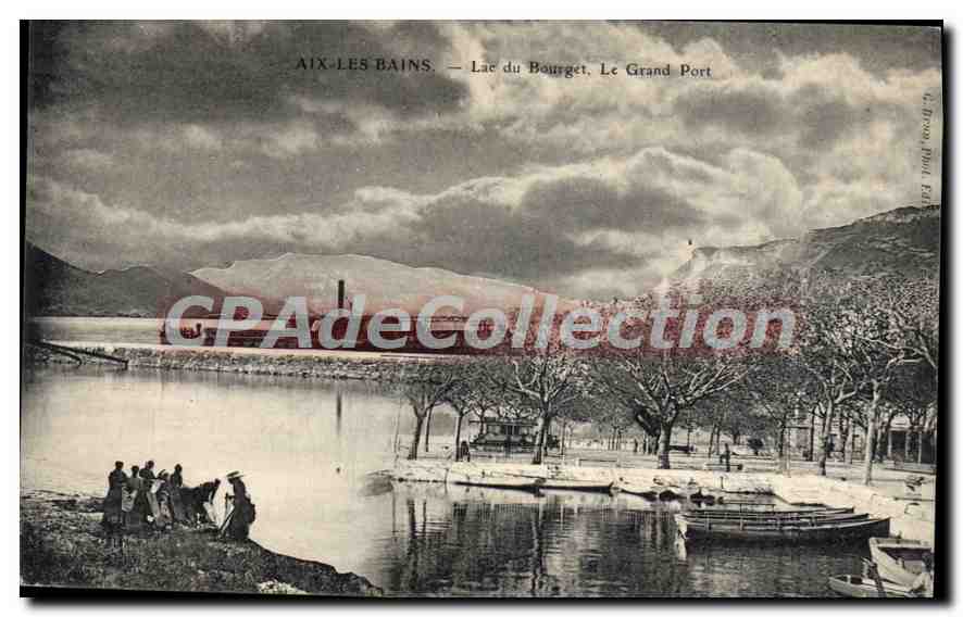 CPA Aix Les Bains Lac Du Bourget Le Grand Port