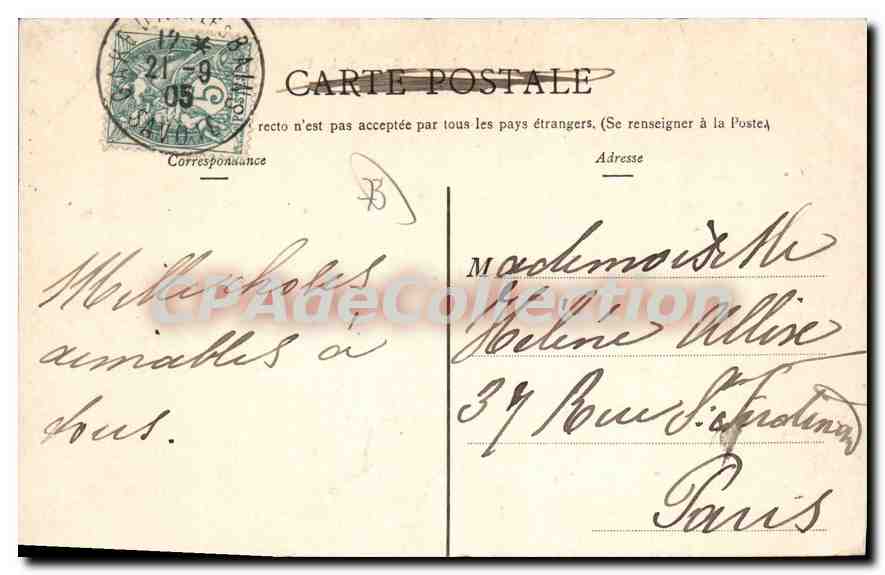 CPA Aix Les Bains Lac Du Bourget Le Grand Port — Rückseite