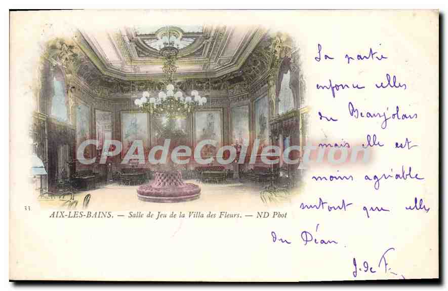 CPA Aix Les Bains Salle De Jeu De La Villa Des Fleurs