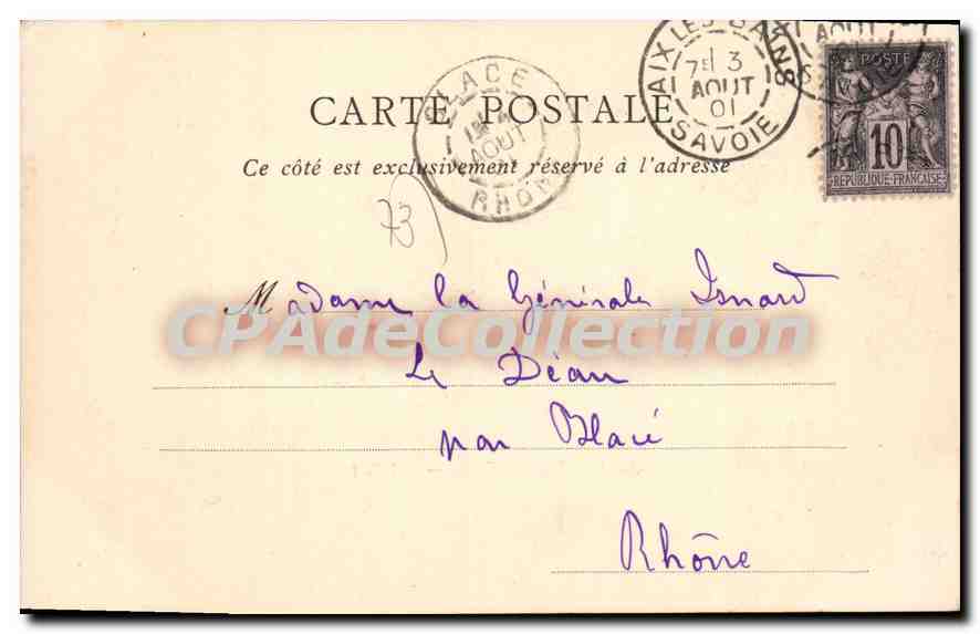 CPA Aix Les Bains Salle De Jeu De La Villa Des Fleurs — Rückseite