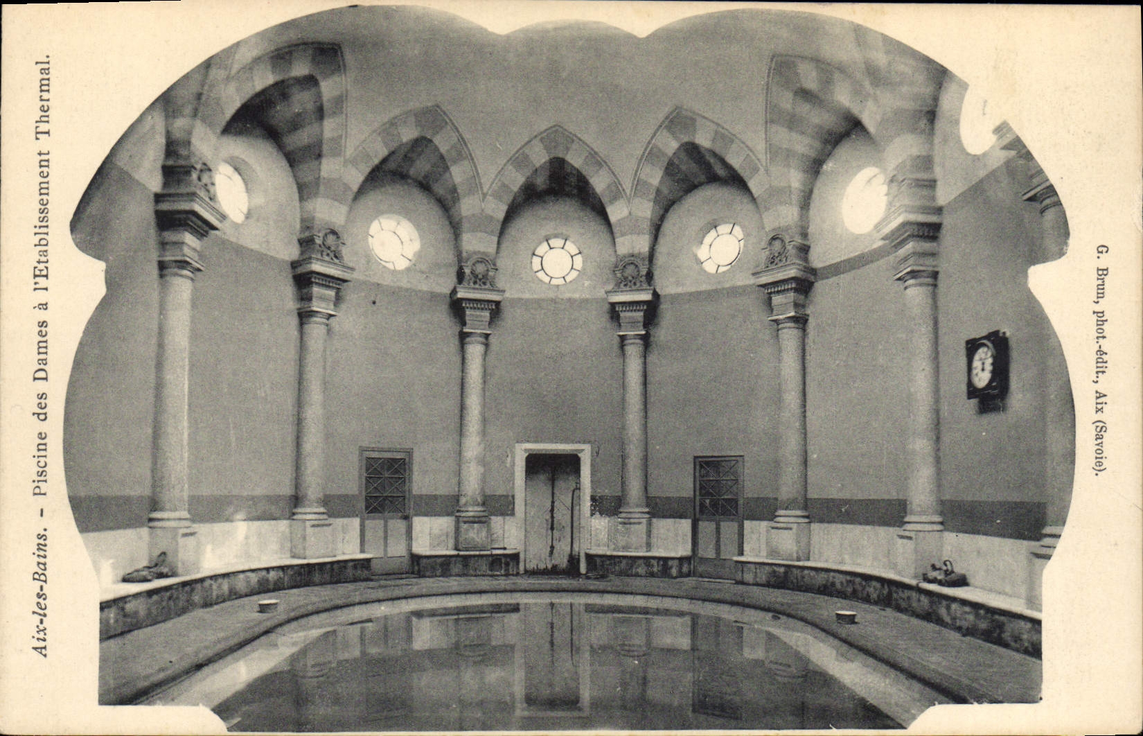 Aix-les-Bains — Piscine-Bains à l'Établissement Thermal des Dames — G. Brun, phot.-édit., Aix (Savoie)