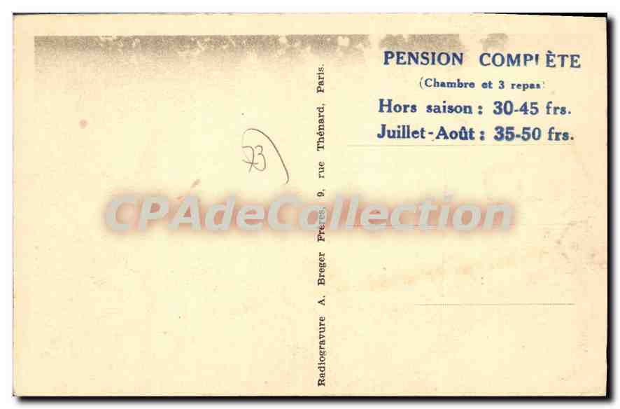CPA Aix Les Bains Hotel Sevigne — Rückseite