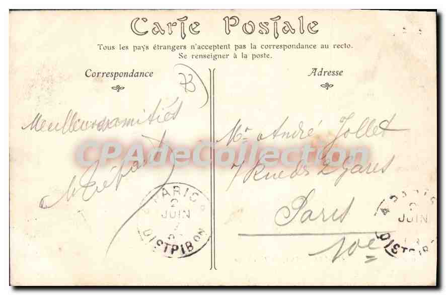CPA Aix Les Bains Le Casino — Rückseite