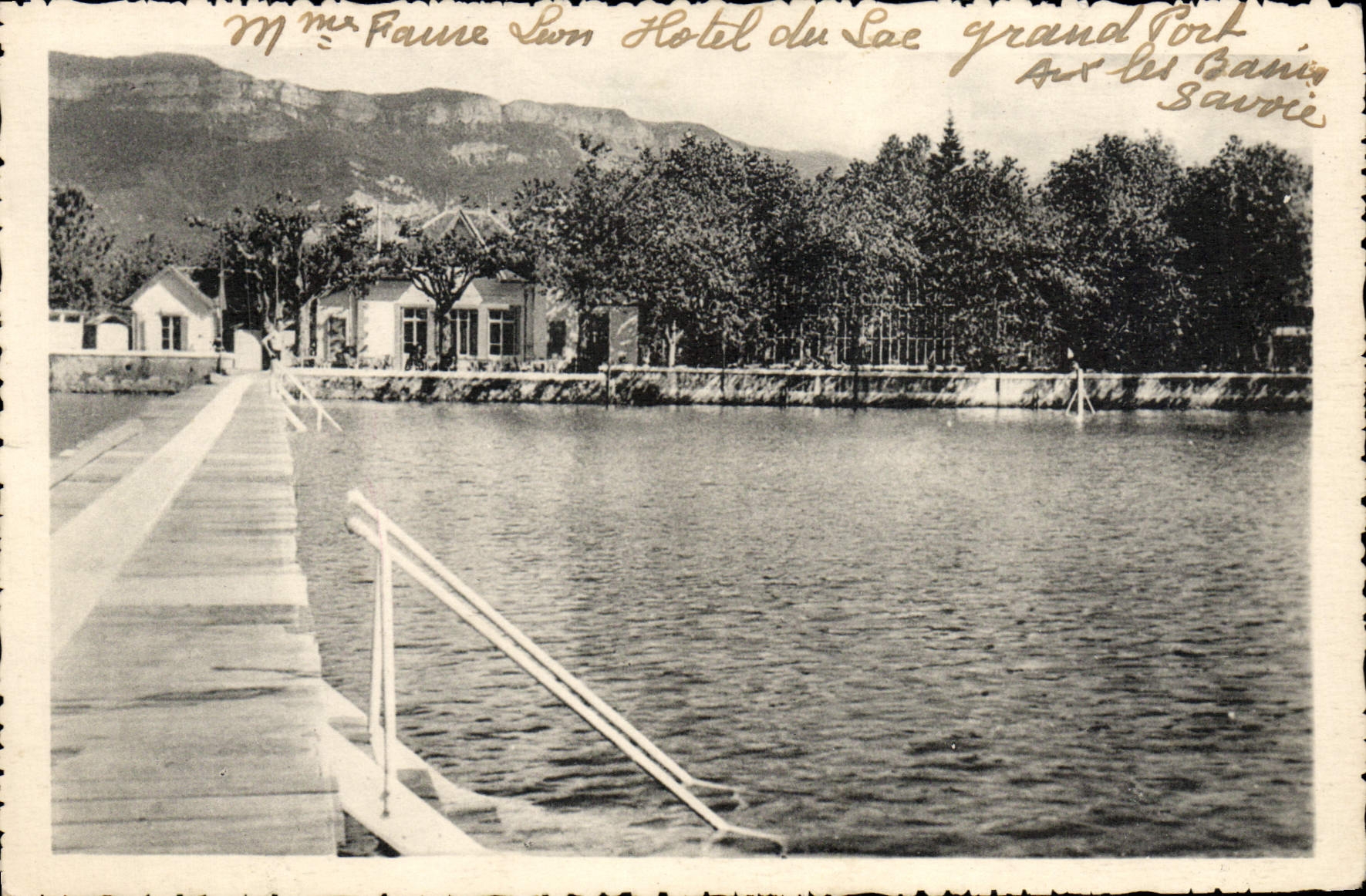 CPSM Aix Les Bains Grand Port hostellerie du grand Poète