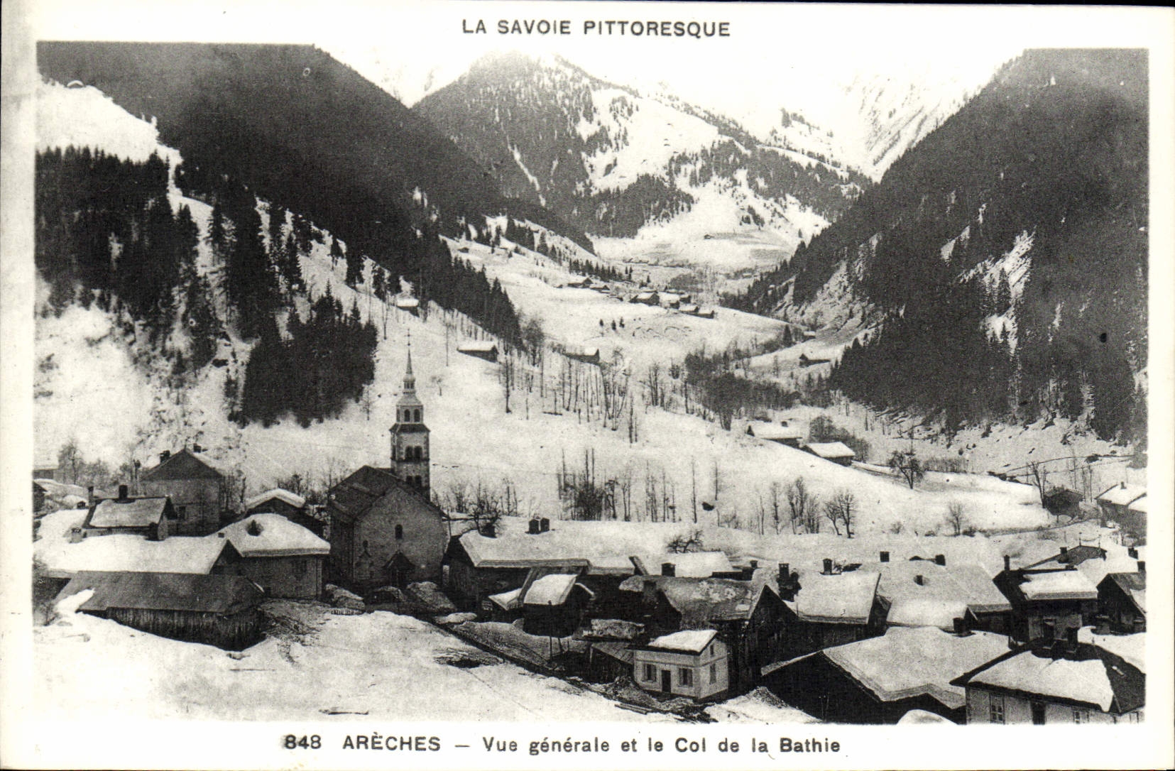 CPA Areches Vue Generale Et Le Col De La Bathie