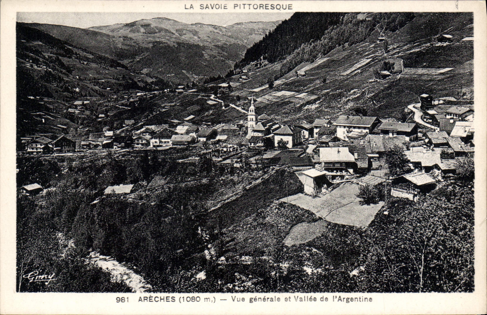 CPA Areches Vue Generale Et Vallee De I'Argentine