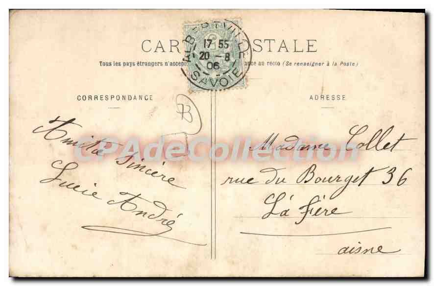 CPA Brides Les Bains Et Glacier De La Vanoise — Rückseite