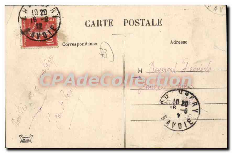 CPA Chambery Le Chateau Des Ducs De Savoie — Rückseite