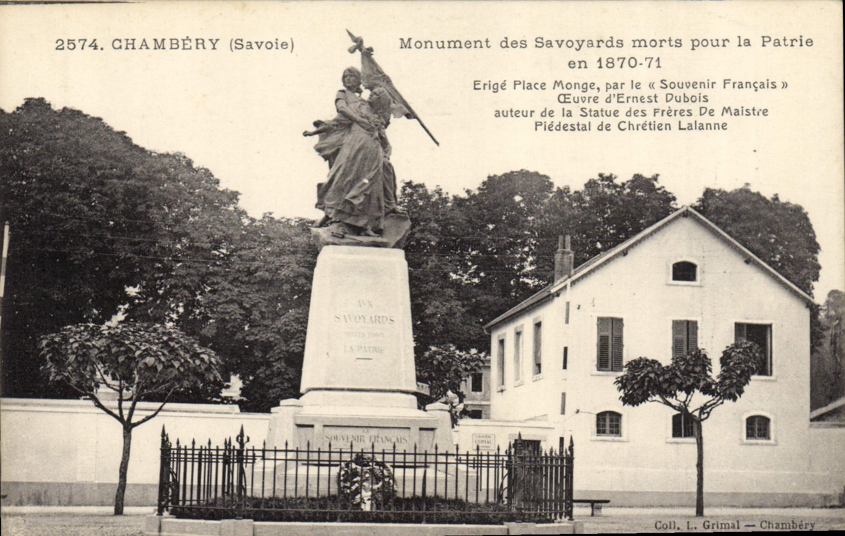 CPA Chambery Monument Des Savoyards Morts Pour La Patrie