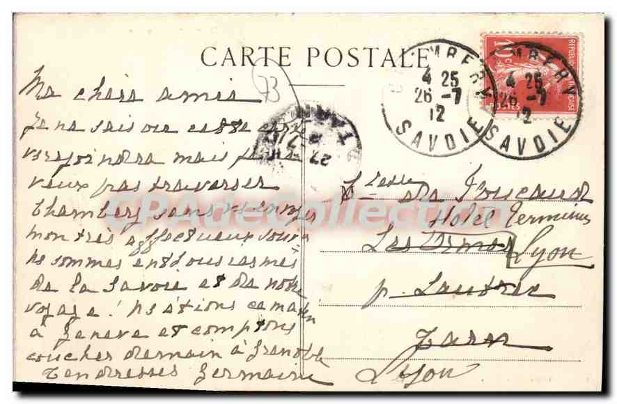 CPA Chambery Le Chateau Des Ducs De Savoie — Rückseite