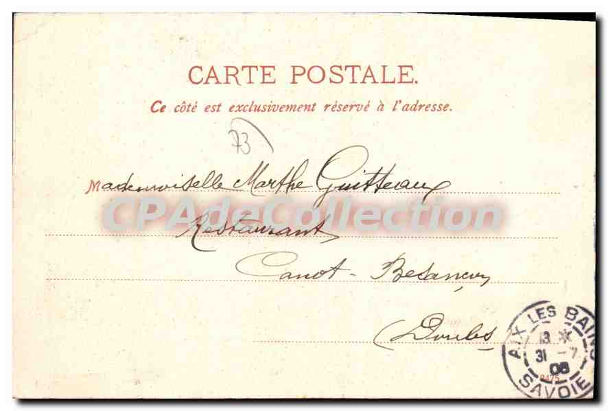CPA Aix Les Bains Abbaye D'Hautecombe — Rückseite