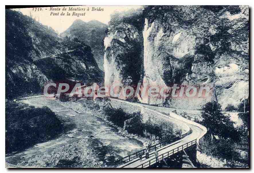 CPA Route De Moutiers à Brides Pont De La Rageat