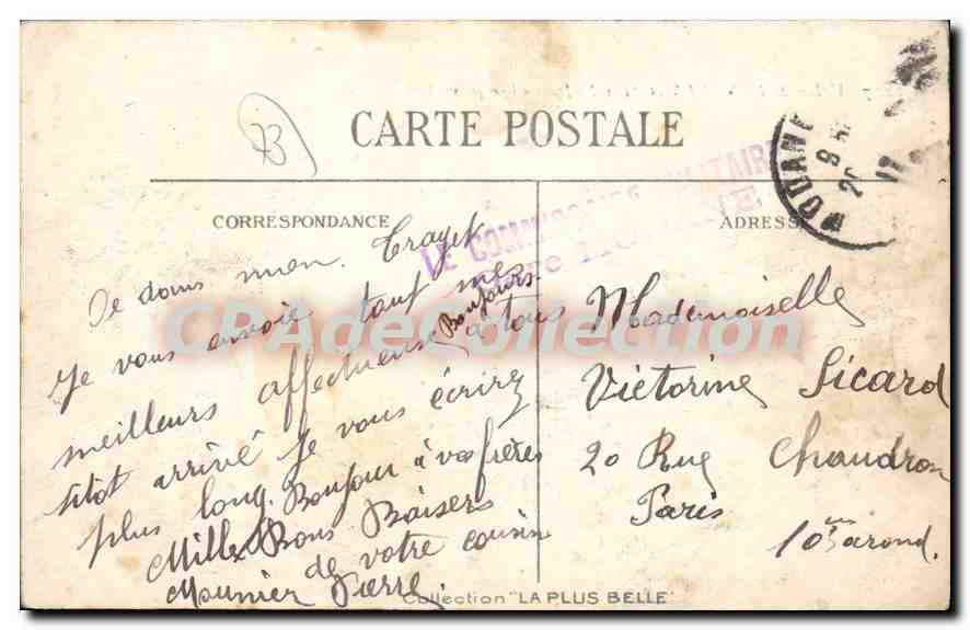 CPA Valon De Lorgere Et Aiguille Doran — Rückseite