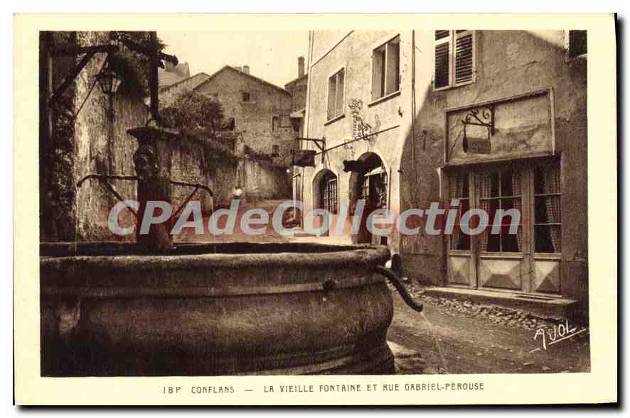 CPA Conflans La Vieille Fontaine Et Rue Gabriel Perouse