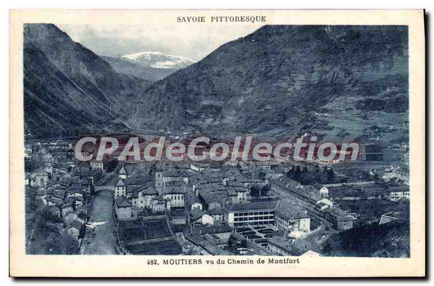 CPA Moutiers Vu Du Chemin De Montfort
