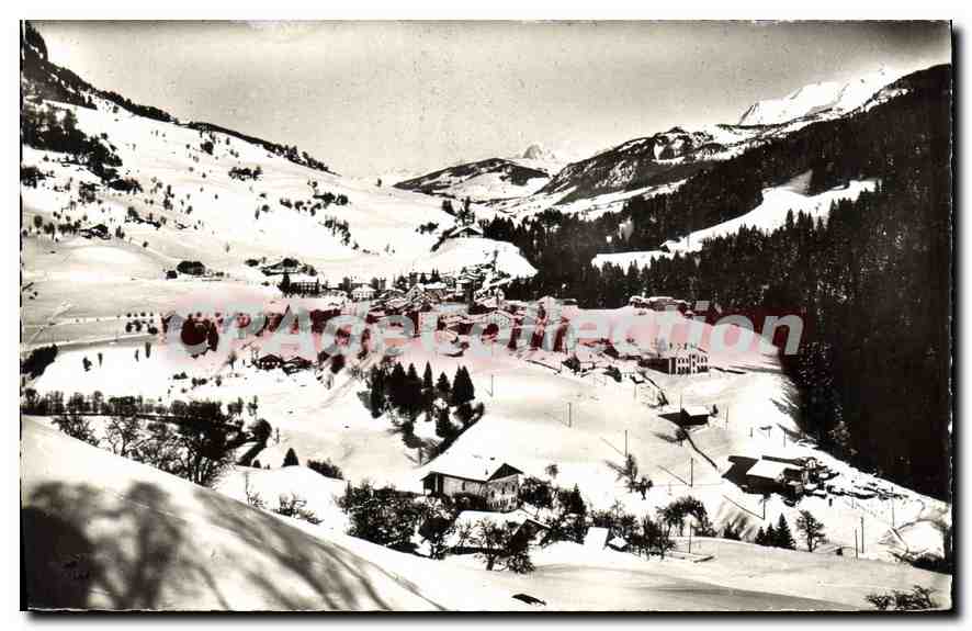 CPA Savoie Flumet I'Hiver Et Le Mont Blanc