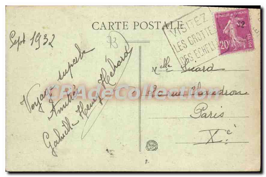 CPA Signal Ou Montgrele Chaine De Lepine — Rückseite