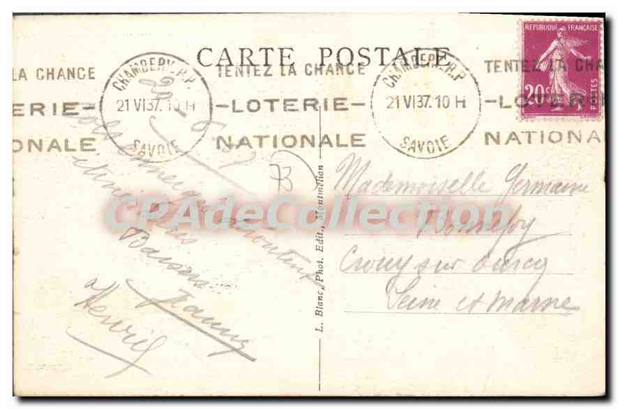 CPA Curienne Le Ravin Le Pont Et Route de puygros — Rückseite
