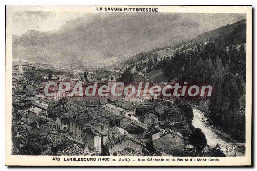 CPA Lanslebourg Vue Generale Et La Route