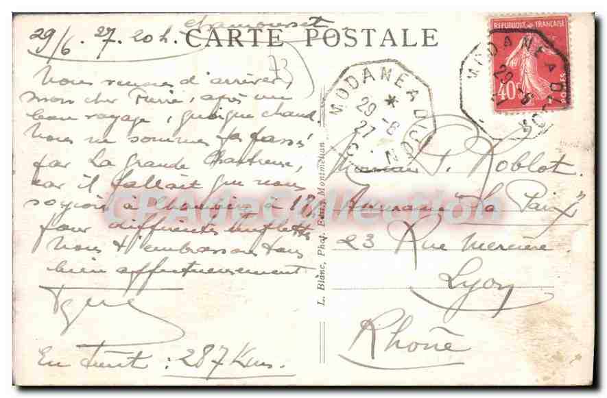 CPA Chamousset Confluent De I'Arc Et I'Isere — Rückseite